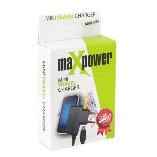 Nokia hálózati töltő adapter NOKIA 6101 / N8 / E51 2mm Maxpower fekete - 4