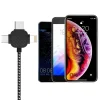 KAKU Jinba 3in1 Univerzális autós töltő 2.4A 2xUSB (USB Type C + Lightning + Micro USB) fekete thumbnail