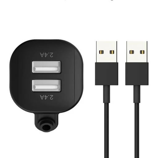KAKU Jinba 3in1 Univerzális autós töltő 2.4A 2xUSB (USB Type C + Lightning + Micro USB) fekete - 2