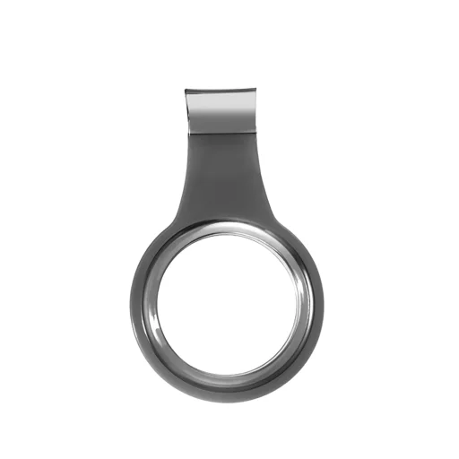 AirTag kulcstartó, tok sötétszürke szilikon - 1