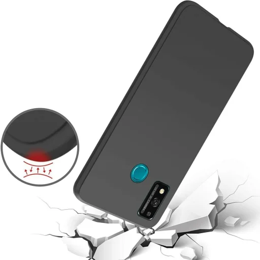 TPU gél flexibilis tok HONOR 9X LITE matt fekete - 2