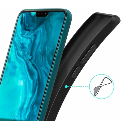 TPU gél flexibilis tok HONOR 9X LITE matt fekete - 3