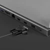 11in1 Dokkoló állomás HUB 3xUSB 3.0 + 2x HDMI + VGA + USB Type-C + Ethernet + SD + TF + 3.5mm mini jack szürke thumbnail