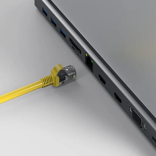 11in1 Dokkoló állomás HUB 3xUSB 3.0 + 2x HDMI + VGA + USB Type-C + Ethernet + SD + TF + 3.5mm mini jack szürke - 5