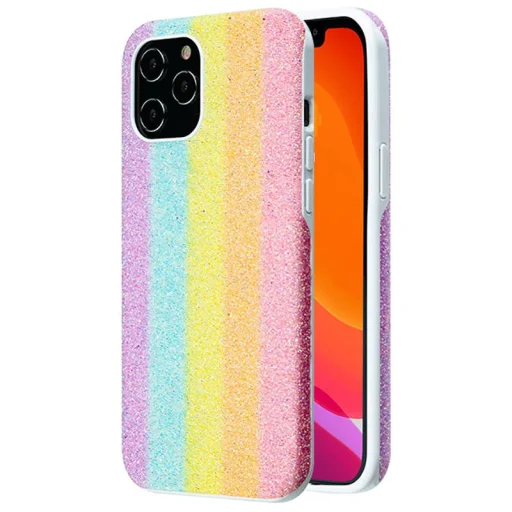 iPhone 12 Pro MAX Kingxbar Rainbow Series flitteres tok többszínű - 1