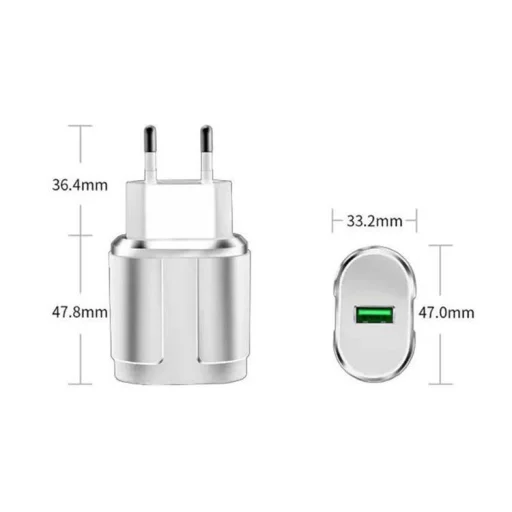 xExtreme Ampere Hálózati töltő adapter 18W 3A QC3.0 + Micro USB kábel fehér - 3