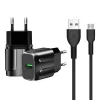 xExtreme Ampere Hálózati töltő adapter 18W 3A QC3.0 + Micro USB kábel fekete thumbnail