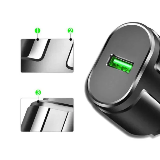 xExtreme Ampere Hálózati töltő adapter 18W 3A QC3.0 + Micro USB kábel fekete - 4