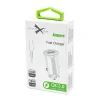 xExtreme Ampere szivargyújtós autós töltő 18W 3A QC3.0 USB + USB Type-C kábel fehér thumbnail