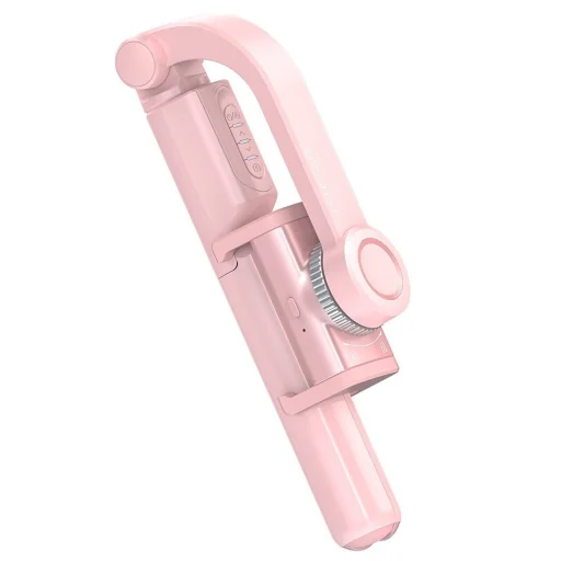 Baseus Uniaxial gimbal selfie bot és teleszkópos tripod állvány bluetooth kioldóval pink (SULH-04) - 6