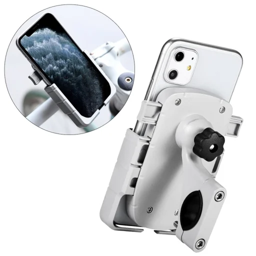 Univerzális biciklis telefontartó kormányra fehér - 1