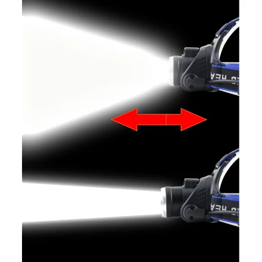 LED T6 fejlámpa fekete - 12