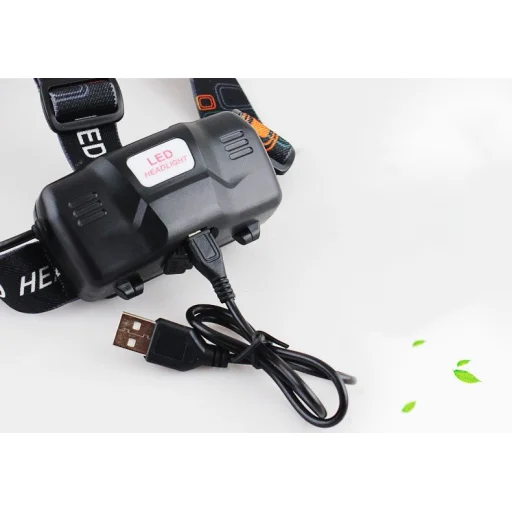 LED T6 fejlámpa fekete - 9