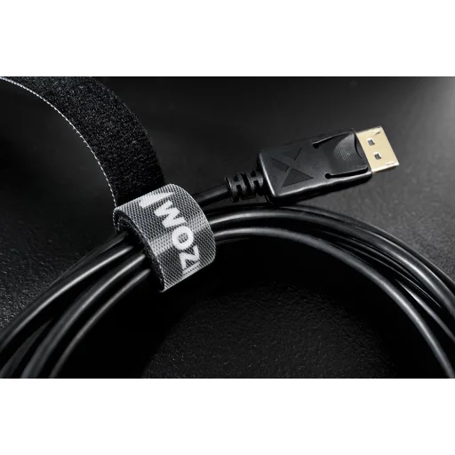 Wozinsky Kábelrendező tépőzáras 2m fekete (WVO2MBK) - 12