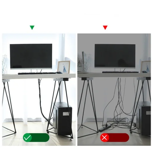 Wozinsky Kábelrendező tépőzáras 2m fekete (WVO2MBK) - 6