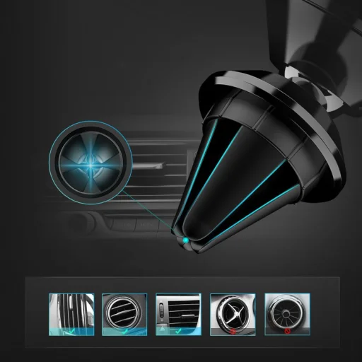 Wozinsky Univerzális mágneses autós tartó szellőző lamellára fekete (WMH-04) - 14