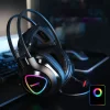 Tronsmart Glary Alpha Gamer RGB vezetékes fejhallgató 3.5mm mini jack mikrofonnal  fekete (370406) thumbnail