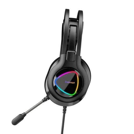 Tronsmart Glary Alpha Gamer RGB vezetékes fejhallgató 3.5mm mini jack mikrofonnal  fekete (370406) - 12