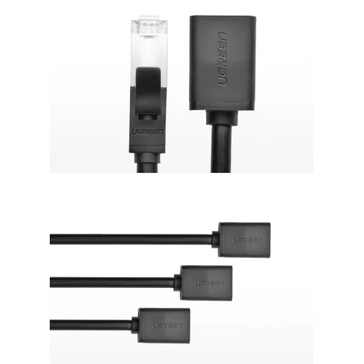 UTP hosszabbító kábel RJ45 Cat 6 FTP 1000Mbps internet kábel 0.5m fekete Ugreen (NW112 11278) - 7