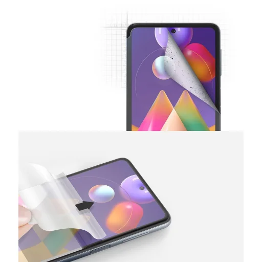 Ringke Dual Easy 2x kijelzővédő PET fólia Samsung Galaxy M31s (DWSG0013) - 3