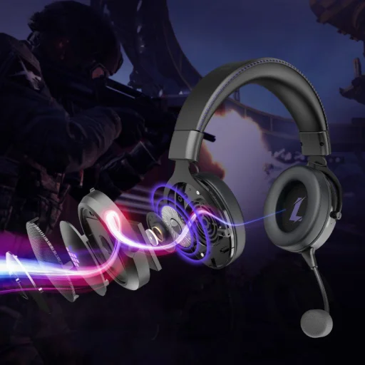 Tronsmart Shadow Gamer vezeték nélküli fejhallgató mikrofonnal lilla (372308) - 5