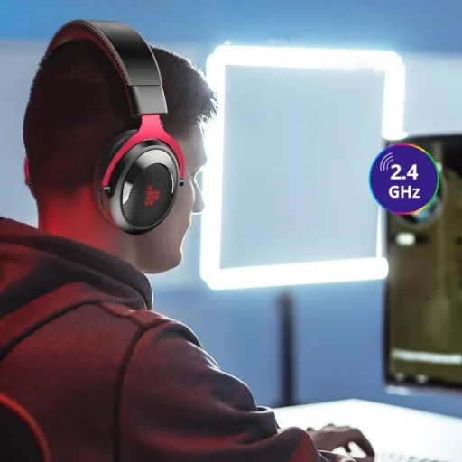 Tronsmart Shadow Gamer vezeték nélküli fejhallgató mikrofonnal piros (372309) - 5