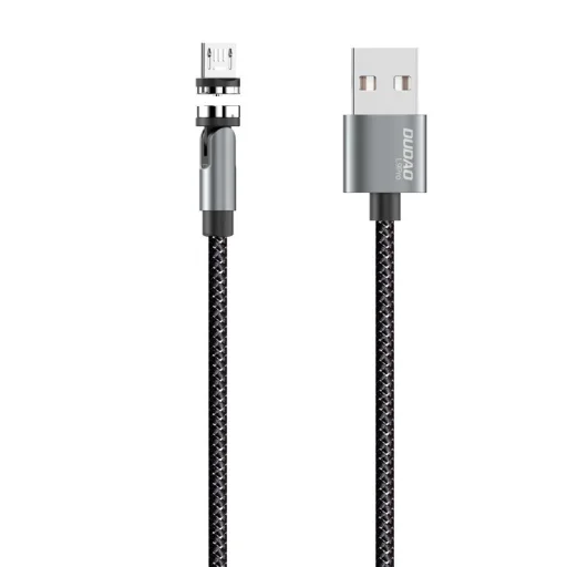  Dudao Mágneses USB kábel + Lightning / USB Type-C / micro USB csatlakozók 3A 1m szürke (L9Pro) - 3