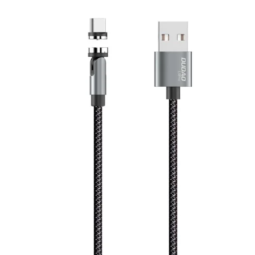  Dudao Mágneses USB kábel + Lightning / USB Type-C / micro USB csatlakozók 3A 1m szürke (L9Pro) - 4