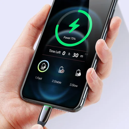 Dux Ducis K-IV Series USB Type-C - Lightning 18W kábel LED PD 1.2m fekete - 4