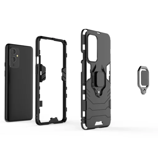 OnePlus 9 Ring Armor tok kihajtható támasszal fekete - 2