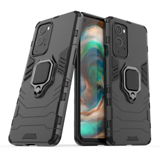 Ring Armor tok kihajtható támasszal OnePlus 9 Pro fekete - 1