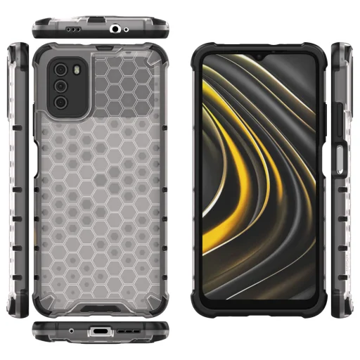 Honeycomb armor TPU tok Xiaomi Poco M3 átlátszó - 12