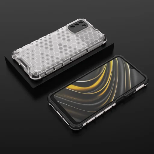 Honeycomb armor TPU tok Xiaomi Poco M3 átlátszó - 13