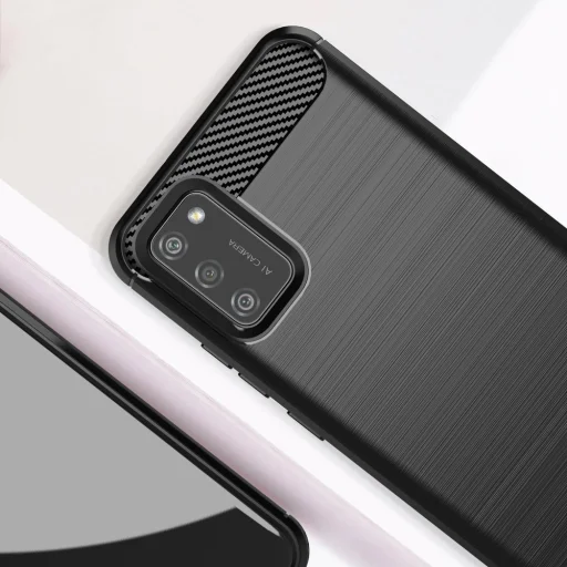 Carbon szénszál mintájú TPU tok Oppo Reno 4 fekete - 6