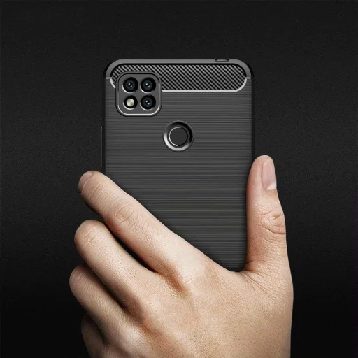 Carbon szénszál mintájú TPU tok Oppo A15 fekete - 4