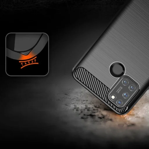Carbon szénszál mintájú TPU tok Oppo A53 fekete - 4