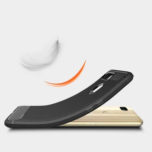 Carbon szénszál mintájú TPU tok Oppo A12 / A5s / A7 fekete - 2