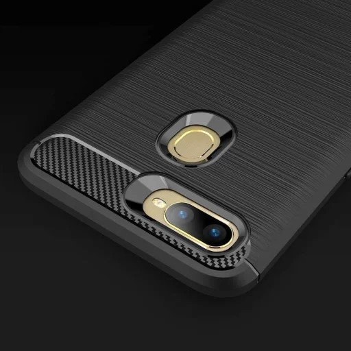 Carbon szénszál mintájú TPU tok Oppo A12 / A5s / A7 fekete - 8