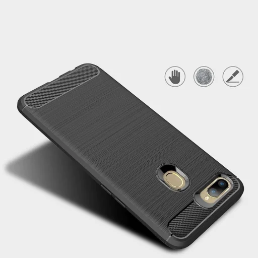 Carbon szénszál mintájú TPU tok Oppo A92 / A72 / A52 fekete - 6