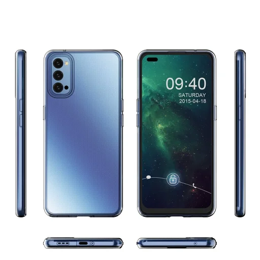 Ultra Clear 0.5mm TPU géltok Oppo Reno 4 átlátszó - 4