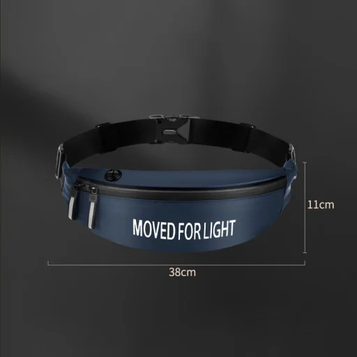 Univerzális futó övtáska fülhallgató kivezetéssel sötétkék - 7