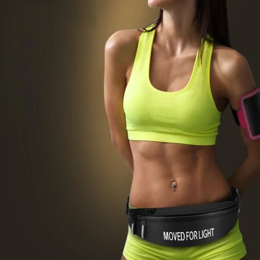 Univerzális futó övtáska fülhallgató kivezetéssel sötétkék - 13