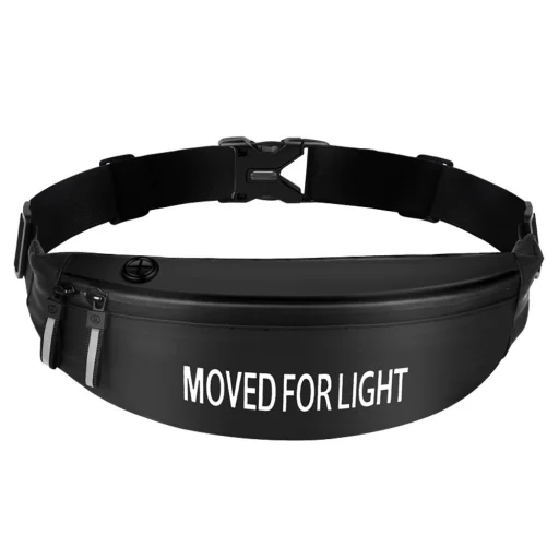 Univerzális futó övtáska fülhallgató kivezetéssel fekete - 1