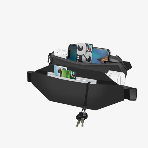 Válltáska futáshoz, sportoláshoz fekete - 2