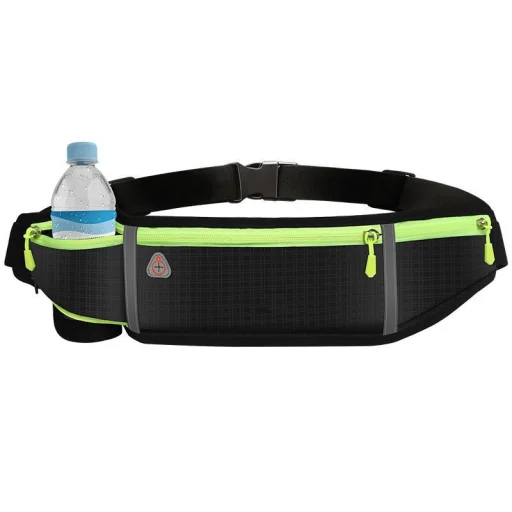 Ultimate futó övtáska fényvisszaverő csíkkal fülhallgató kivezetéssel 4 zsebbel fekete - 1