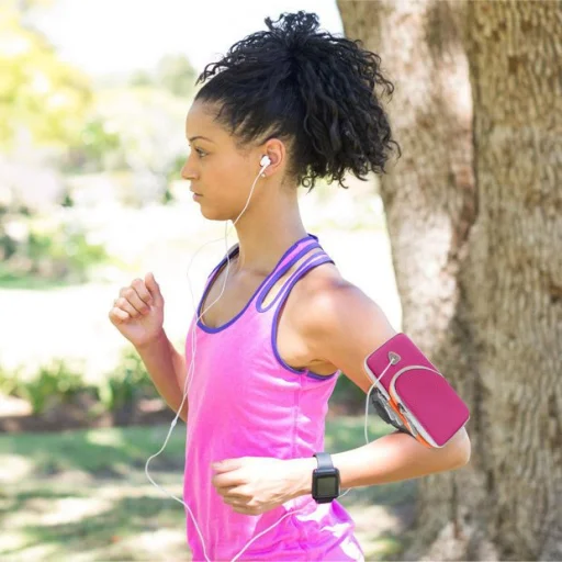 Univerzális felkarra rögzíthető telefontartó futáshoz fekete - 4