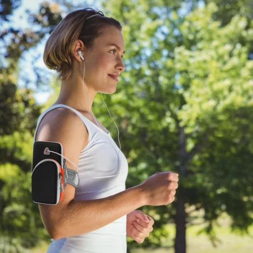 Univerzális felkarra rögzíthető telefontartó futáshoz fekete - 6