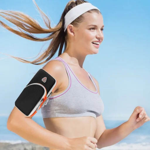 Univerzális felkarra rögzíthető telefontartó futáshoz fekete - 5