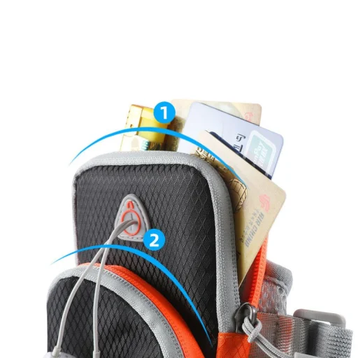 Univerzális felkarra rögzíthető telefontartó futáshoz fekete - 10