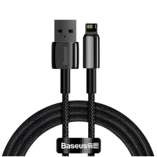 Baseus Tungsten USB - Lightning kábel 2.4A 1m fekete (CALWJ-01)